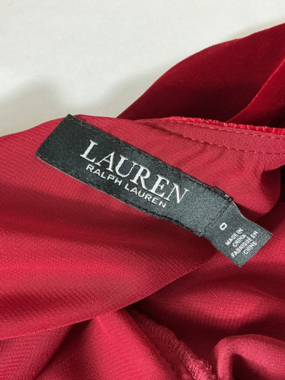 Lauren Ralph Lauren Red Velvet Smocked Shoulder Puff Bubble Half Sleeve Dress 0 - Picture 7 of 9